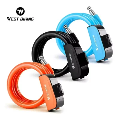 CADEADO WEST BIKING COM CHAVE EM AÇO