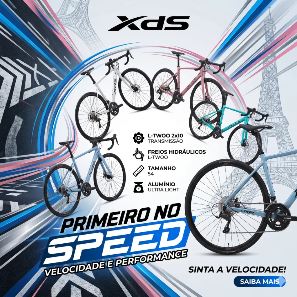 BICICLETA XDS SPEED 2*10 VEL TAMANHO 54 VARIAS CORES 