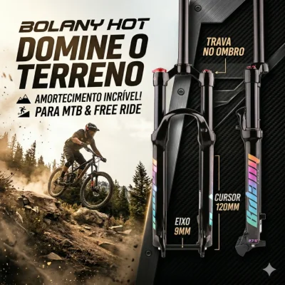 SUSPENSAO BOLANY HOT RETO 120MM 9MM TRAVA OMBRO