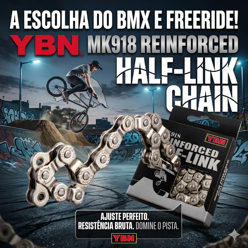 CORRENTE YBN HALF-LINK MK918 102ELLOS FREERIDER & BMX