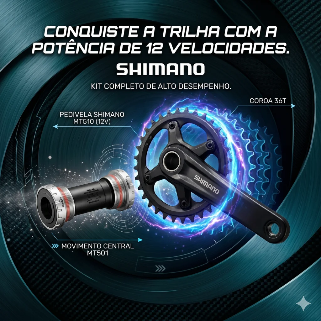 PEDIVELA SHIMANO DEORE MT510 COM COROA 36T