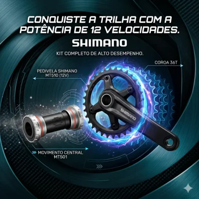 PEDIVELA SHIMANO DEORE MT510 COM COROA 36T