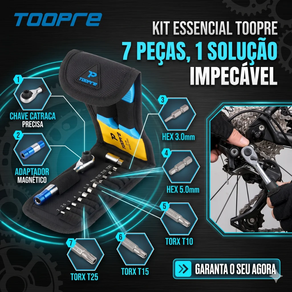 KIT TOOPRE ESTOJO CHAVE CLICK E ADAPTADORES 
