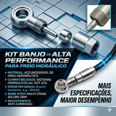 KIT TERMINAL BANJO PARA  FREIO HIDRAULICOS