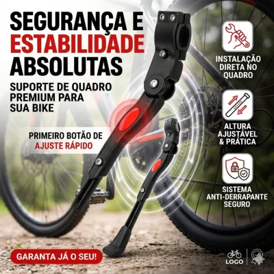 SUPORTE APOIO BICICLETA VIA QUADRO 