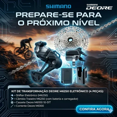 KIT TRANSMISSAO SHIMANO DEORE M6250 ELETRONICO