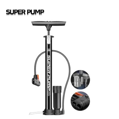 BOMBA AR SUPER PUMP MANOMETRO APOIO PE 160 PSI