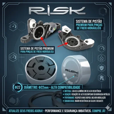PISTAO RISK PARA PINÇA FREIO HIDRAULICO