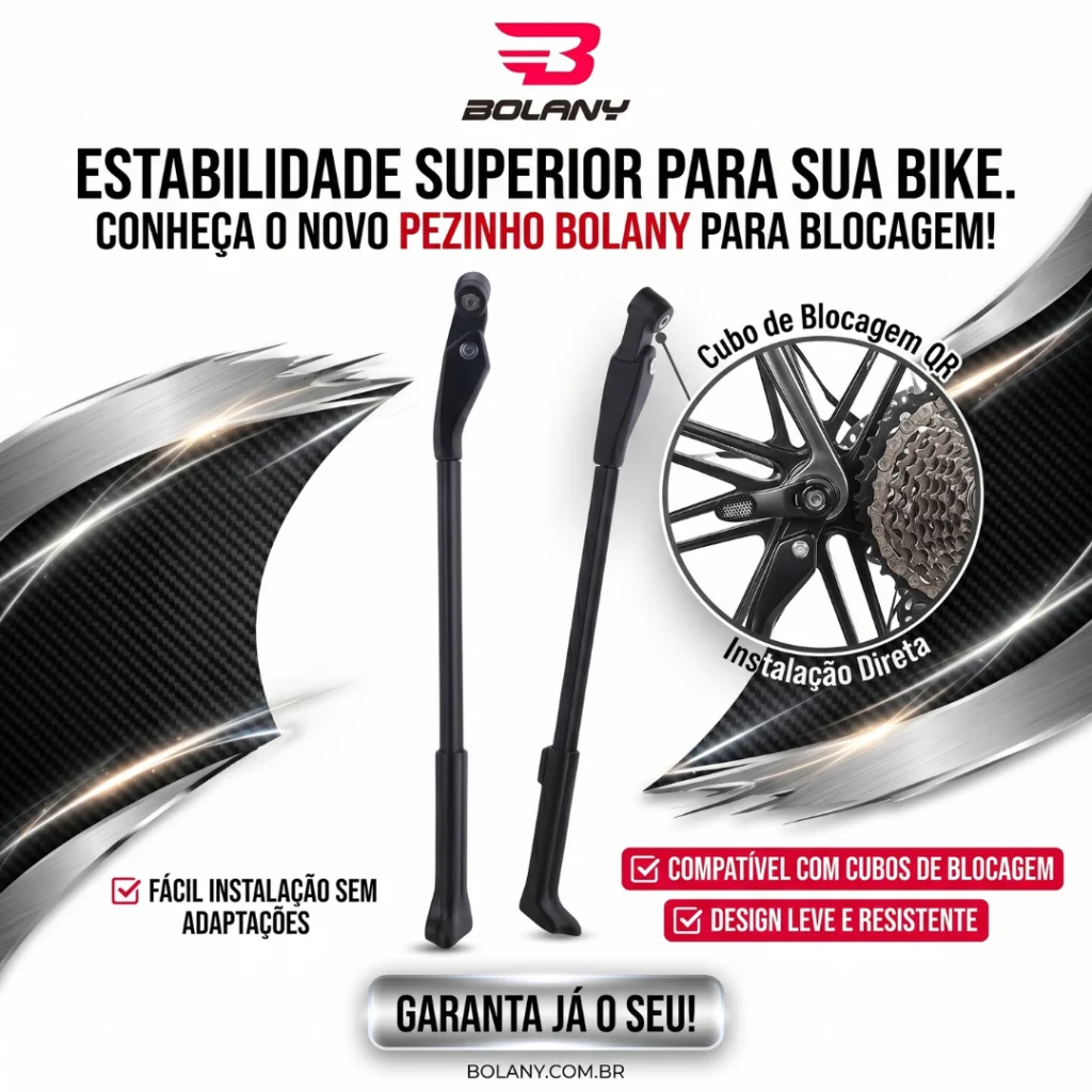 SUPORTE APOIO BICICLETA BOLANY ENCAIXE VIA BLOCAGEM
