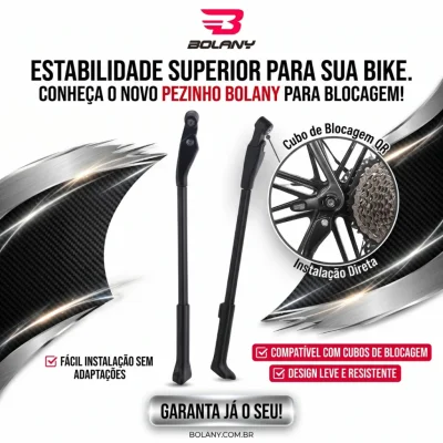 SUPORTE APOIO BICICLETA BOLANY ENCAIXE VIA BLOCAGEM