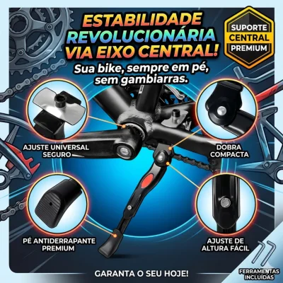 SUPORTE APOIO BICICLETA VIA EIXO CENTRAL 