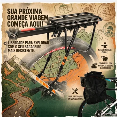 SUPORTE BAGAGEIRO PARA BICICLETA