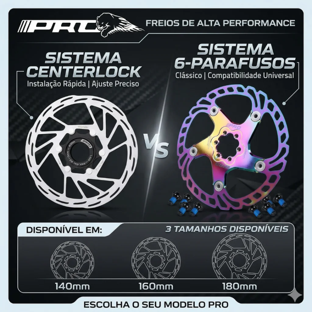DISCO FREIO IIIPRO CENTERLOCK & PARAFUSO VARIOS TAMANHO