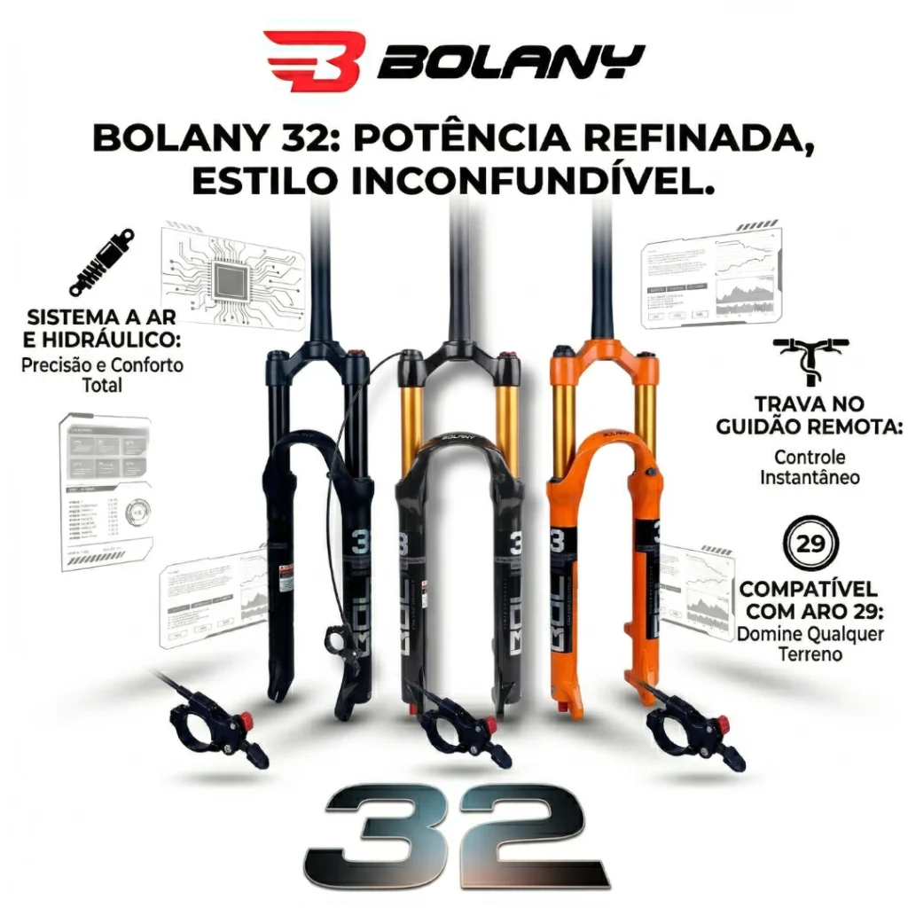 SUSPENSAO BOLANY RETO 120MM TRAVA GUIDAO 