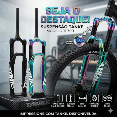SUSPENSAO TANKE TF300 RETO 120MM 9MM TRAVA OMBRO