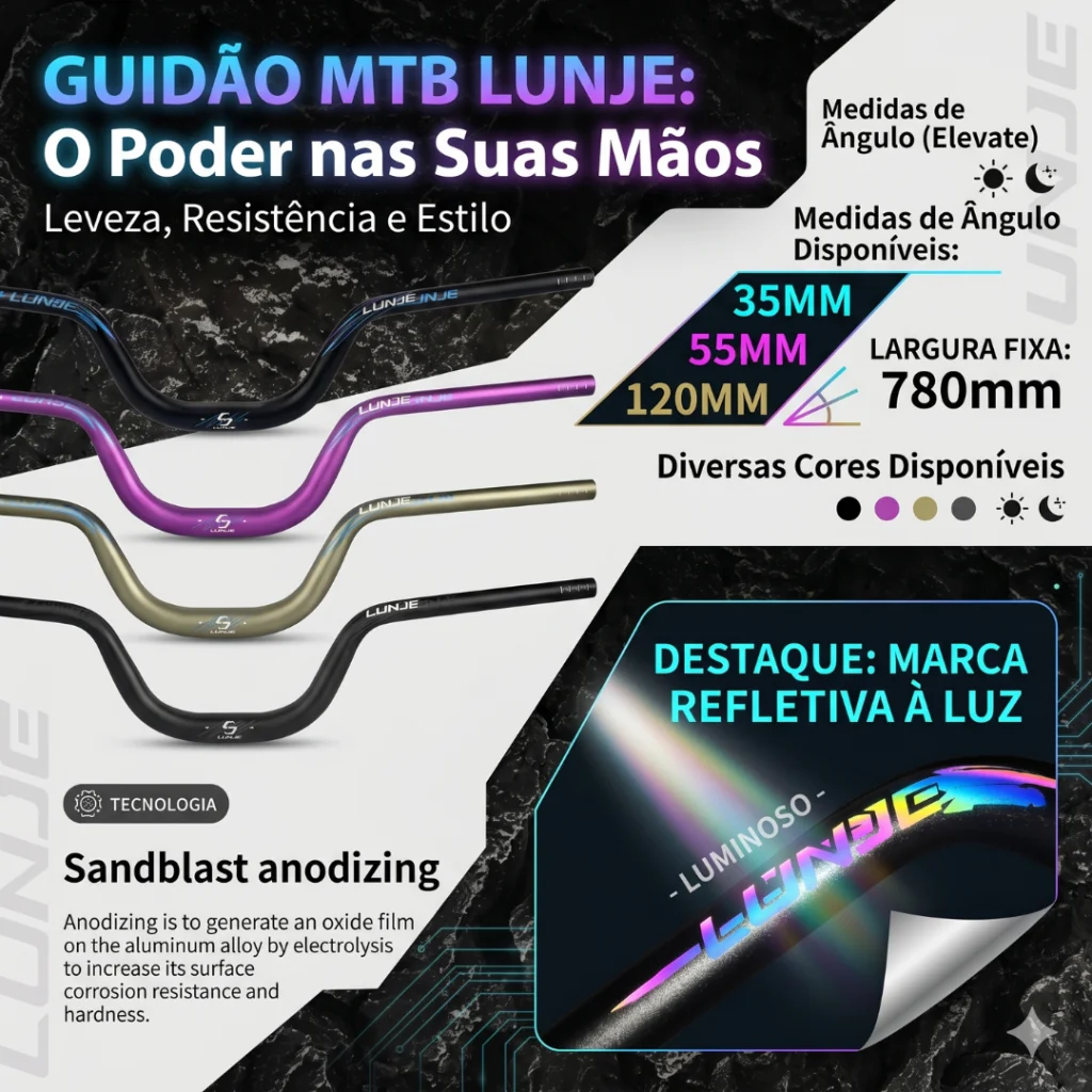GUIDAO LUNJE VOADOR 35MM & 55MM 780MM MATTE VARIAS CORES