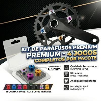 KIT PARAFUSO PARA COROA VARIAS CORES