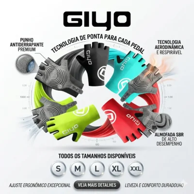 LUVA GIYO MTB VARIOS TAMANHOS & CORES