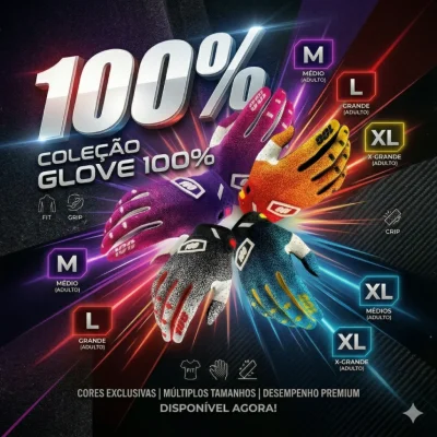 LUVA 100% PARA MTB & RACECROSS