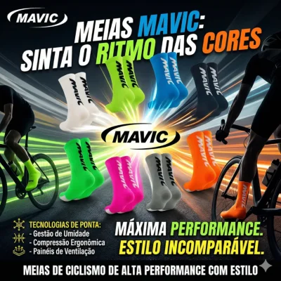 MEIA MAVIC COMPREENSAO VARIAS CORES
