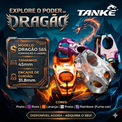 STEM TANKE DRAGON 565 45MM 31.8MM VARIAS CORES