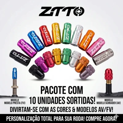 PACOTE ZTTO TAMPA DE BICOS AV & FV 10 UNIDADES DE CORES VARIADAS