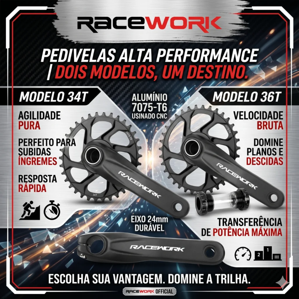 PEDIVELA RACEWORK INTEGRADO 34T & 36T