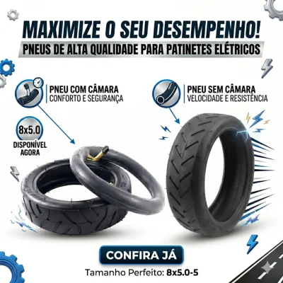 PNEU PATINETE 8*5 COM E SEM CAMARA