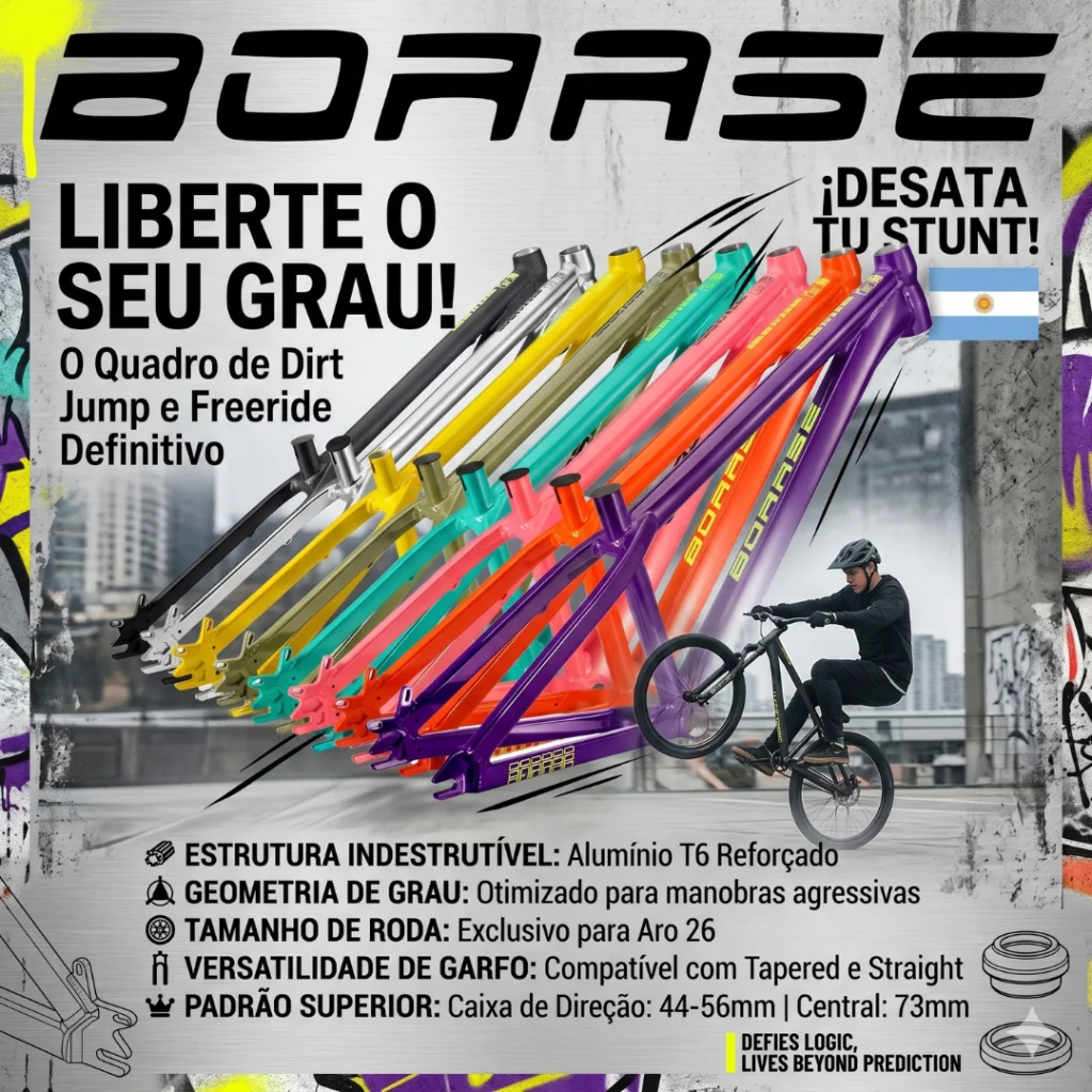 QUADRO BOARSE DIRT JUMP R26 FREE RIDE VARIAS CORES