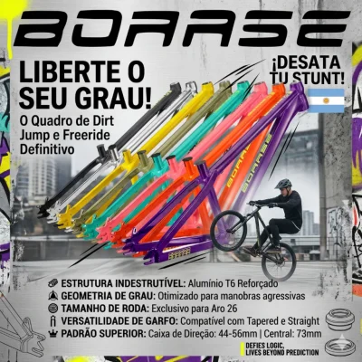 QUADRO BOARSE DIRT JUMP R26 FREE RIDE VARIAS CORES