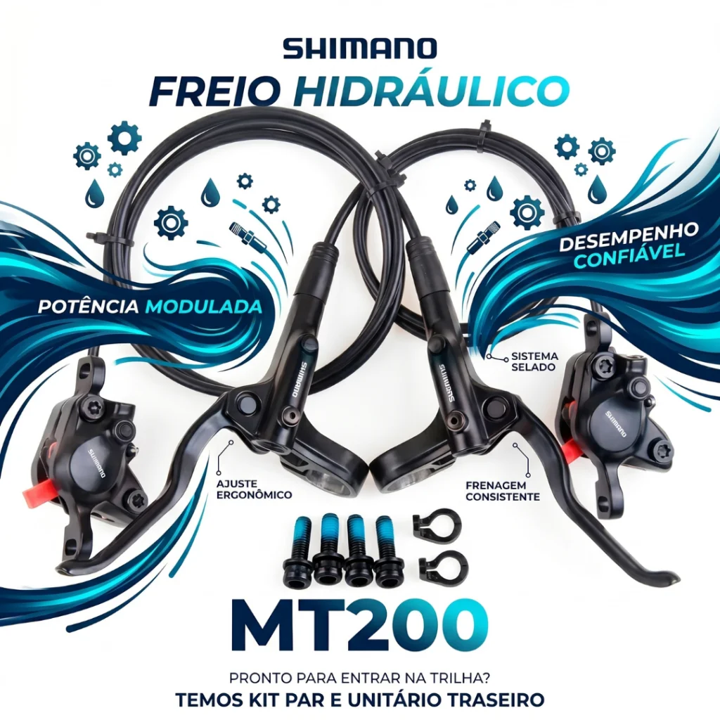 FREIO SHIMANO MT200 PAR & TRASEIRO