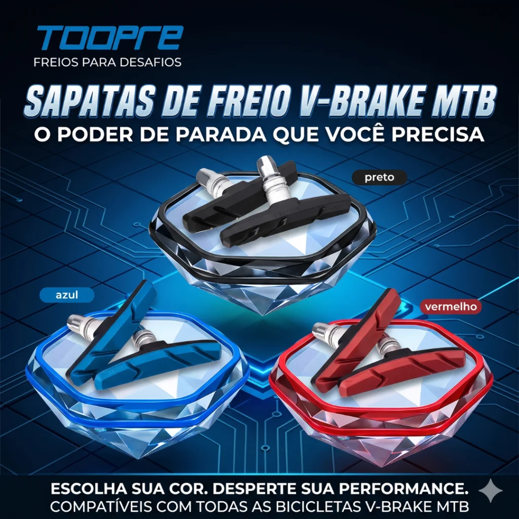 SAPATA FREIO TOOPRE MTB VARIAS CORES