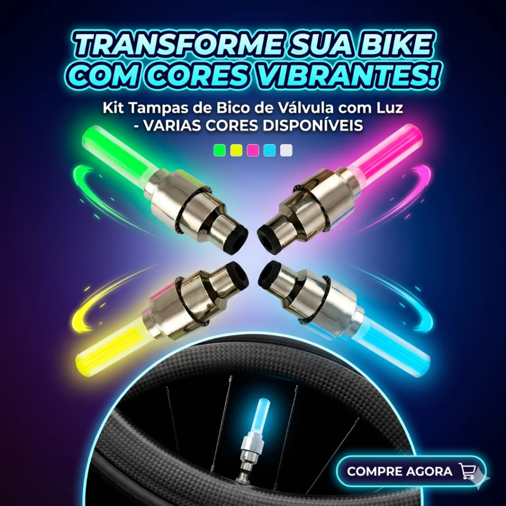 TAMPA DE BICO COM LUZ - VARIAS CORES AV 