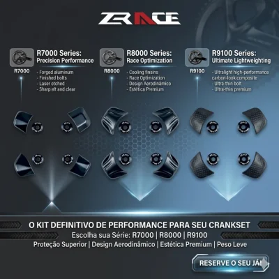 TAMPA DE PARAFUSO COROA ZRACE VARIOS MODELOS
