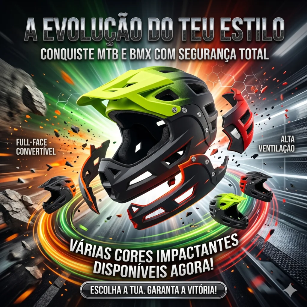 CAPACETE BMX E MTB FECHADO VARIAS CORES