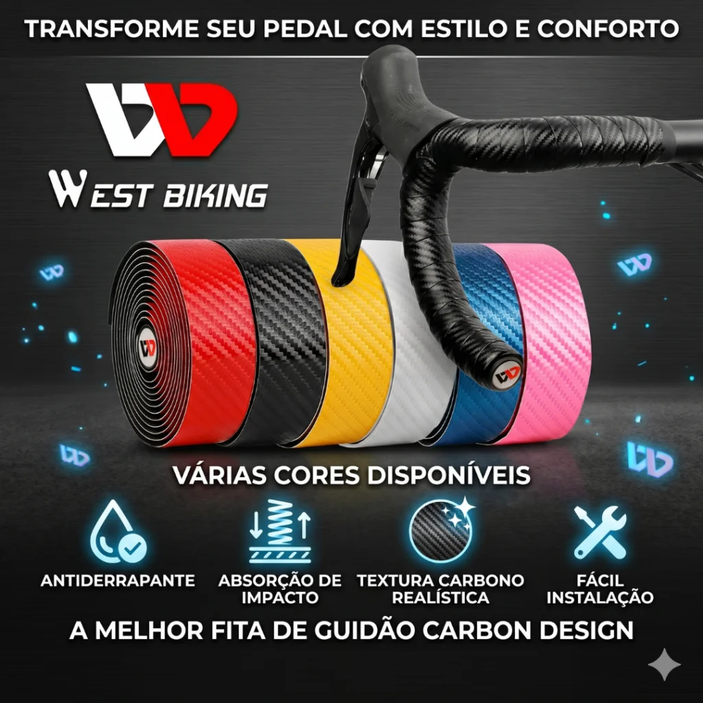 FITA GUIDAO WEST BIKING CARBONO VARIAS CORES